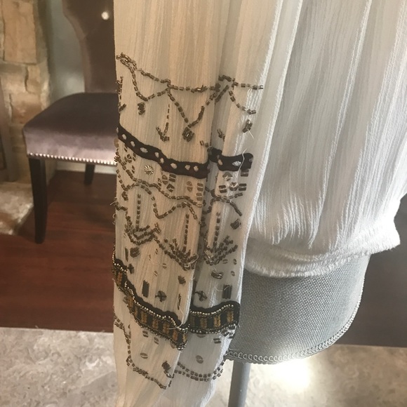Free People beaded blouse size XS - Picture 7 of 8